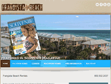 Tablet Screenshot of frangistabeachrentals.com